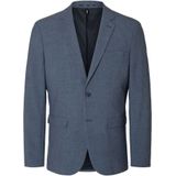 SELECTED - Liam Mini Hounds Flex Slim Blazer - Zwart - Katoen