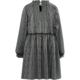 NAME IT Nkfritallica Ls Dress Pb jurk voor meisjes, Zilverkleurig., 128