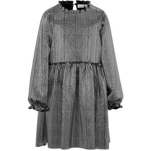 NAME IT Nkfritallica Ls Dress Pb jurk voor meisjes, Zilverkleurig., 134