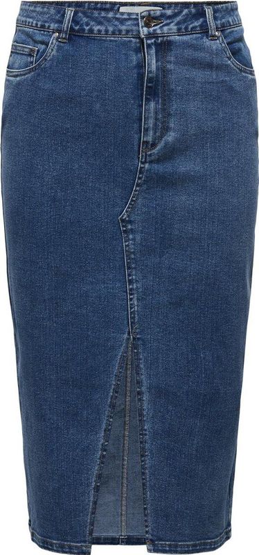 ONLY CARMAKOMA - Rok - Midi-lengte - Knoopsluiting - Split Aan Voorzijde