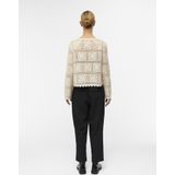 OBJECT - Gebreid Vest - Ecru - Losse Pasvorm - Lange Mouw