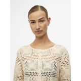 OBJECT - Gebreid Vest - Ecru - Losse Pasvorm - Lange Mouw