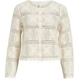 OBJECT - Gebreid Vest - Ecru - Losse Pasvorm - Lange Mouw