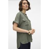 Vero Moda Blouse VMBUMPY - Kleur Laurel Wreath - Korte Mouwen