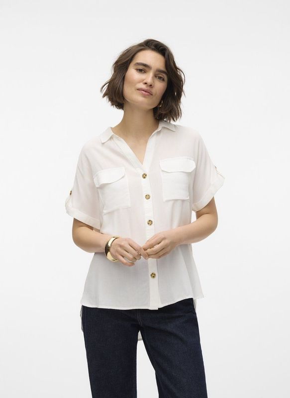 Vero Moda Bumpy Woven SS Outdoorshirt Vrouwen