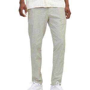JACK & JONES Jpstace Jjsummer Linen Blend Pant Sn stoffen broek voor heren, Wrought Iron/Detail: melange, 33W / 34L