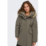 ONLY - Korte Parka - Dames - Groen - Bodywarmer