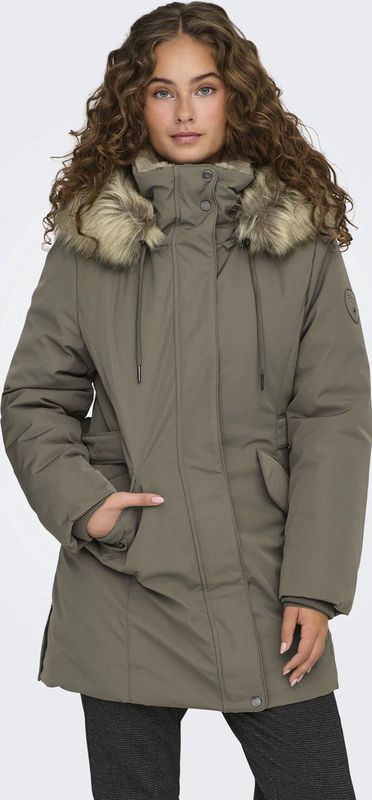 ONLY - Korte Parka - Dames - Groen - Bodywarmer