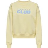 ONLY Sweater ONLDIANA met Tekst Geel/ Licht Blauw