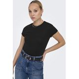 Only - T-shirt - Zwart - 100% Katoen