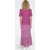 Only T-shirt Onlrosa S s V-neck Puff Top Jrs 15320640 Raspberry Rose Dames