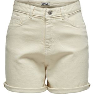 Only Broek Onljosephine Stretch Shorts Dnm Azg 15321381 Ecru Dames