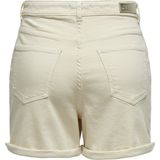 Only Broek Onljosephine Stretch Shorts Dnm Azg 15321381 Ecru Dames