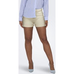 Only Broek Onljosephine Stretch Shorts Dnm Azg 15321381 Ecru Dames