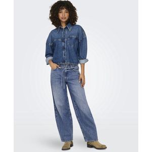 Only - Onlgianna Mw Straight Dot596 Dnm Noos - Dames - Jeans