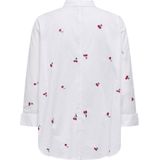 Only Ls Emb Shirt Noos - Stralend Wit - Laag Model - Lange Mouwen