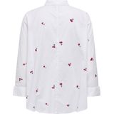 Only Ls Emb Shirt Noos - Stralend Wit - Laag Model - Lange Mouwen
