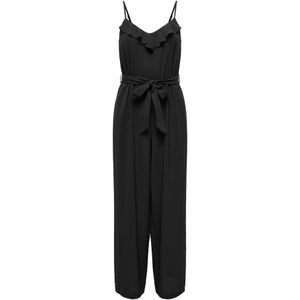 Only - Cali - Damesjumpsuit - Effen - V-hals met Volant - Verstelbare Spaghettibandjes