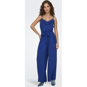ONLY Onlcali S/L Long Jumpsuit Wvn Noos, blauw, L