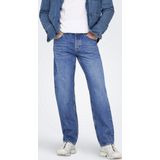 EDGE - Regular Fit Jeans - Light Was - Katoen - Mid Rise