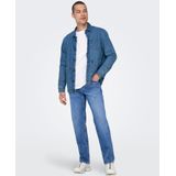 EDGE - Regular Fit Jeans - Light Was - Katoen - Mid Rise