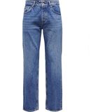 EDGE - Regular Fit Jeans - Light Was - Katoen - Mid Rise