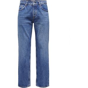 EDGE - Regular Fit Jeans - Light Was - Katoen - Mid Rise