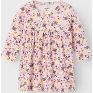 Jerseyjurken - Bloemenprint - Jersey - Korte Lengte - Normale Pasvorm