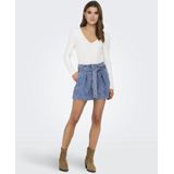 Denim Shorts - Light - Relaxed Fit - High Waist - Strik Detail