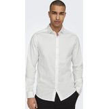 ONS - Jordan - Overhemd - Effen - Katoen, Slim Fit, Lange Mouw