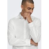 ONS - Jordan - Overhemd - Effen - Katoen, Slim Fit, Lange Mouw