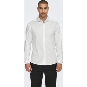 ONS - Jordan - Overhemd - Effen - Katoen, Slim Fit, Lange Mouw