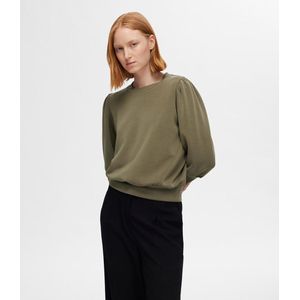 Sweatshirt - TENNY - Effen - Ronde Hals - Driekwart Mouw - Losse Pasvorm