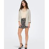 Only - Onlsiesta 3/4 Open Blazer - Moonbeam - 80% Viscose 20% Linnen