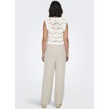 Only - Pantalon - Zwart - Katoen