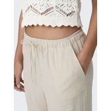 Only - Pantalon - Zwart - Katoen