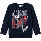 Spiderman - Sweatshirt - Zwart - Geborstelde Sweatstof - Ronde Hals, Lange Mouwen