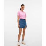 Denim Rok - Stonewash - High Waist - Kort