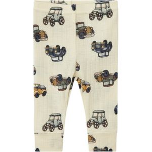 NAME IT Babyjongens Nbmwang wollen Noos Longjohn Noos Leggings, wit (snow white), 80