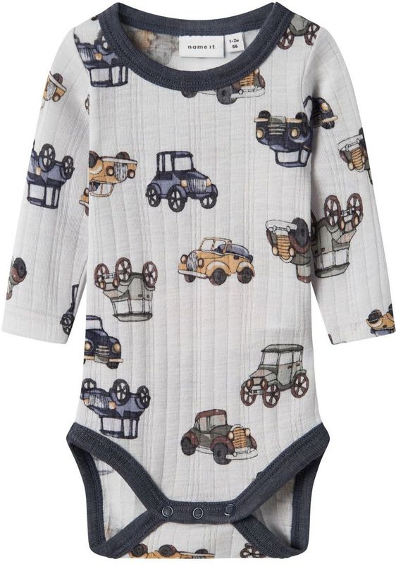 Name It - NbmWang - Romper L/S - Grijs - Wol