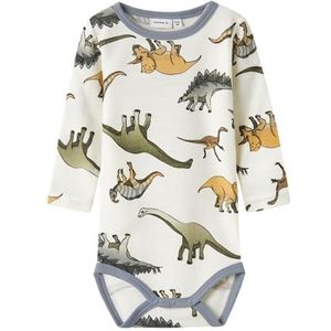 NAME IT Baby Jongens Nbmwillitus Wool Ls Body Noos body met lange mouwen, wit, 50 cm