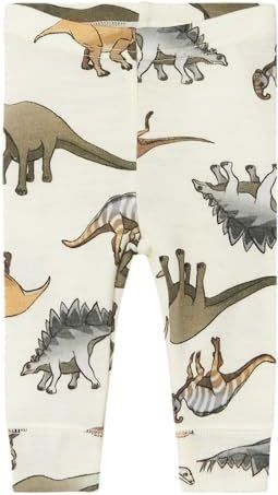 Name It Leggings - Wol - NbmWillitus - Snow White m. Dinosauruss - Name It - 56 - Leggings - Wol