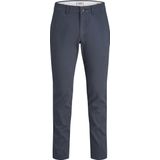 Chino Broek - Navy - Slim Fit - Ritssluiting - Achterzakken