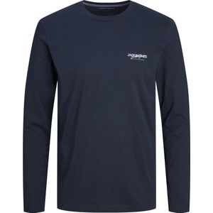Jack Jones T-shirt Jjalvis Tee Ls Crew Neck 12259735 Navy Blazer Mannen