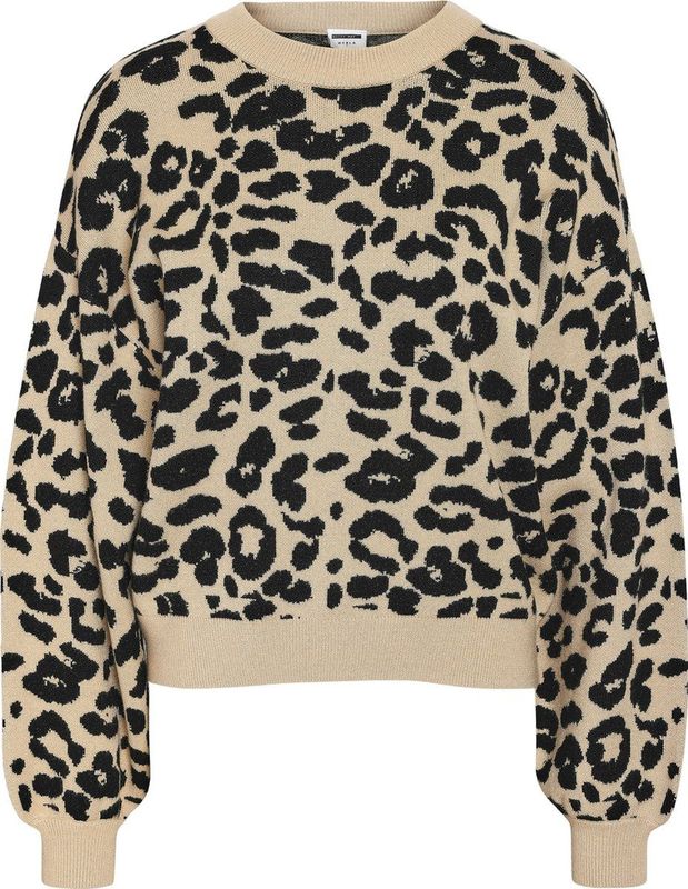 Noisy may Trui Nmcharlott O-neck Knit Noos 27028159 Nomad Black Leo Dames