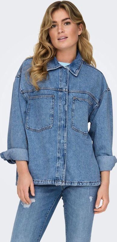 Only - Lemmie - Jeansjack - Mêlee - Loose Fit - Puur Katoen