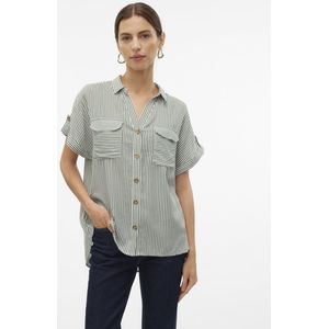 Vero Moda - Blouse Vmbumpy Ss Shirt Wvn Noos - Laurel Wreath - 100% Viscose