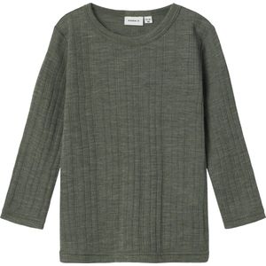 Name it - Nmmwang Wool Needle Ls Top Solid Noos - Jongens - Lange Mouwen Shirts