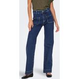 Only - Onljuicy Hw Wide Pocket Dnm Jeans Cro - Dames - Jeans