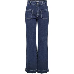 Only - Onljuicy Hw Wide Pocket Dnm Jeans Cro - Dames - Jeans